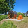Maža apvali sauna + šalto vandens kubilas