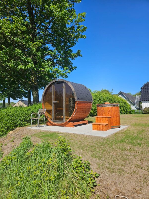 Maža apvali sauna + šalto vandens kubilas - Image 3