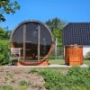 Maža apvali sauna + šalto vandens kubilas