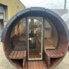 Apvali termomedžio pirtis 250 cm ilgio - puikiai tinka 5-6 žmonėms