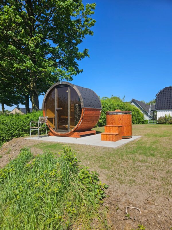 Maža apvali sauna + šalto vandens kubilas - Image 2